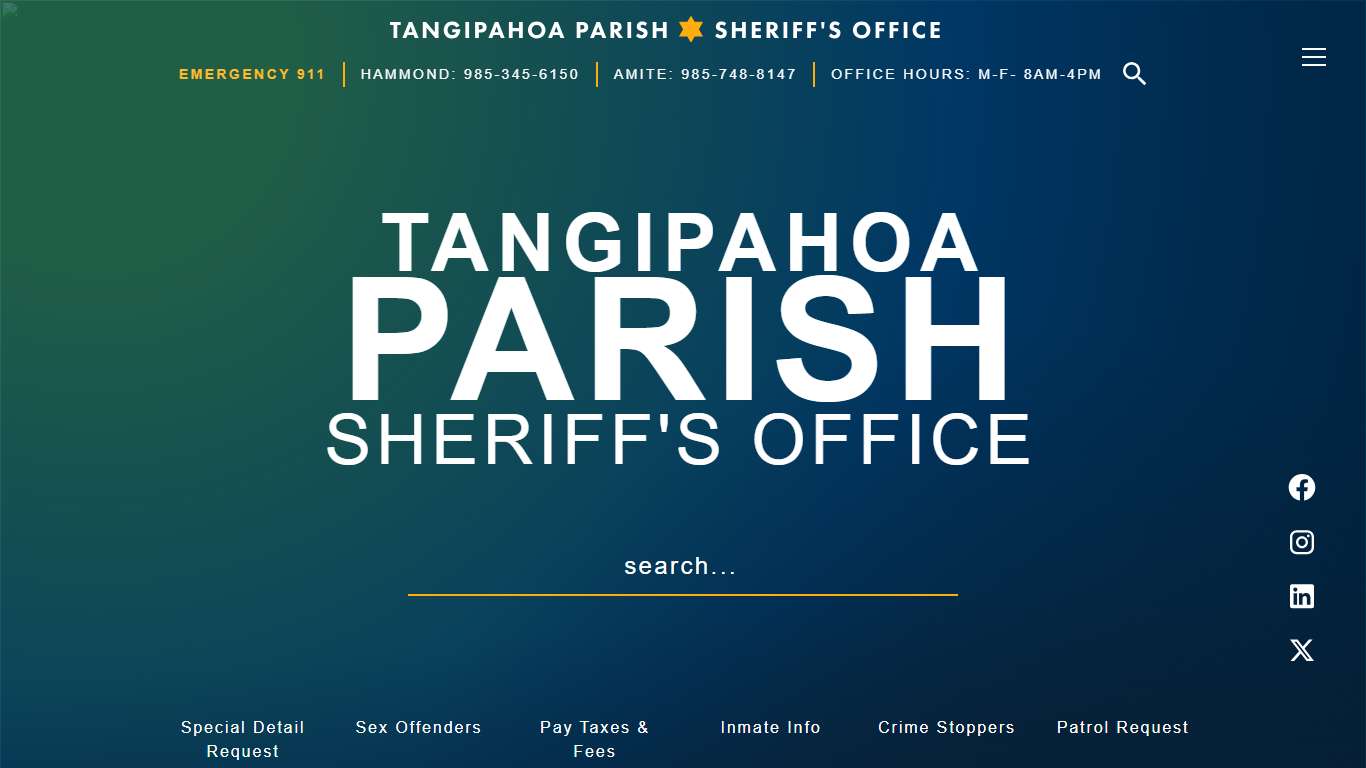 Tangipahoa Parish Sheriff’s Office | Dedicated to Serving and Protecting Our Community