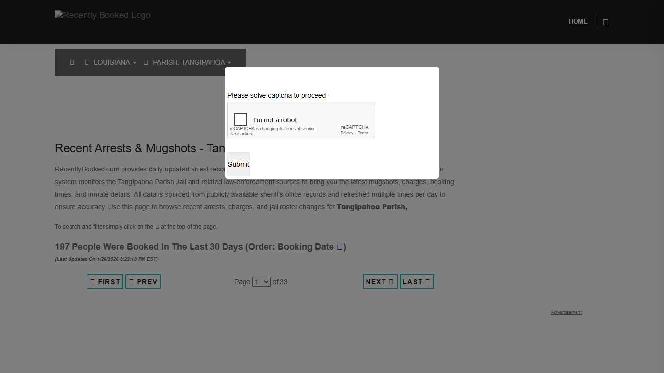 Tangipahoa Parish, Louisiana Mugshots | RecentlyBooked.com